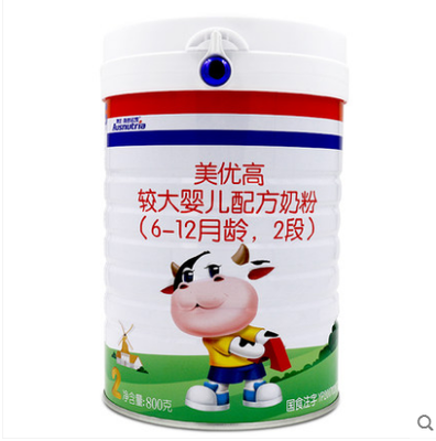 澳优奶粉美优高婴幼儿配方奶粉澳优2段800g罐装